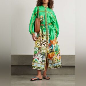 ALEMAIS Lucky Pace Midi Shirtdress Sz 0 NWT